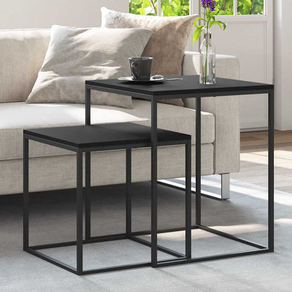 Set di Tavolini 2 pz in Legno Multistrato e Metallo | homemem39