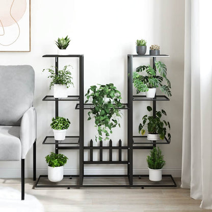 Portafiori 94,5x25x89 cm Ferro Nero