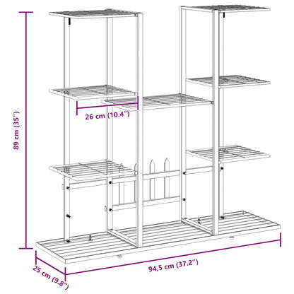 Portafiori 94,5x25x89 cm Ferro Bianco