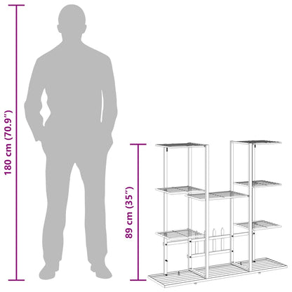 Portafiori 94,5x25x89 cm Ferro Bianco