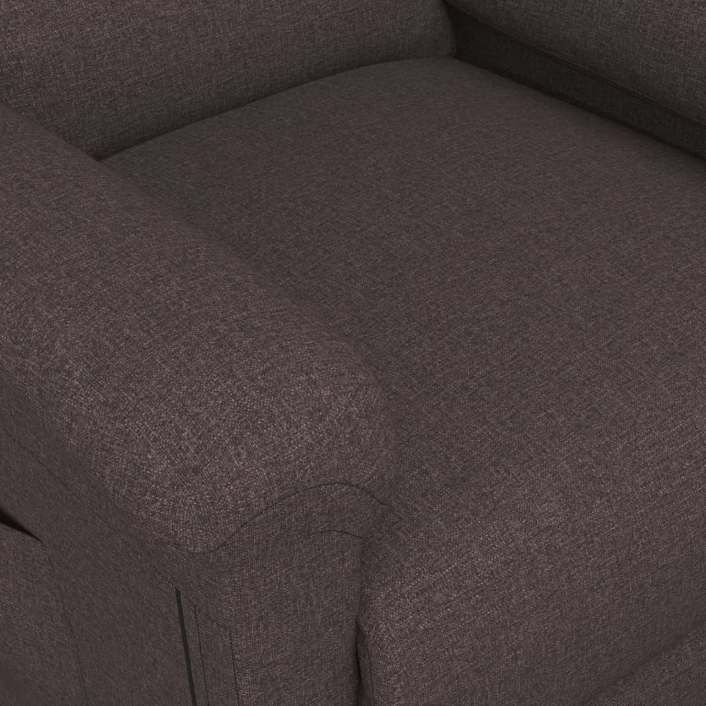 Poltrona Alzapersona Marrone Scuro in Tessuto