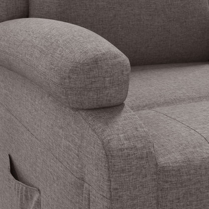 Poltrona Elettrica Reclinabile Tortora in Tessuto