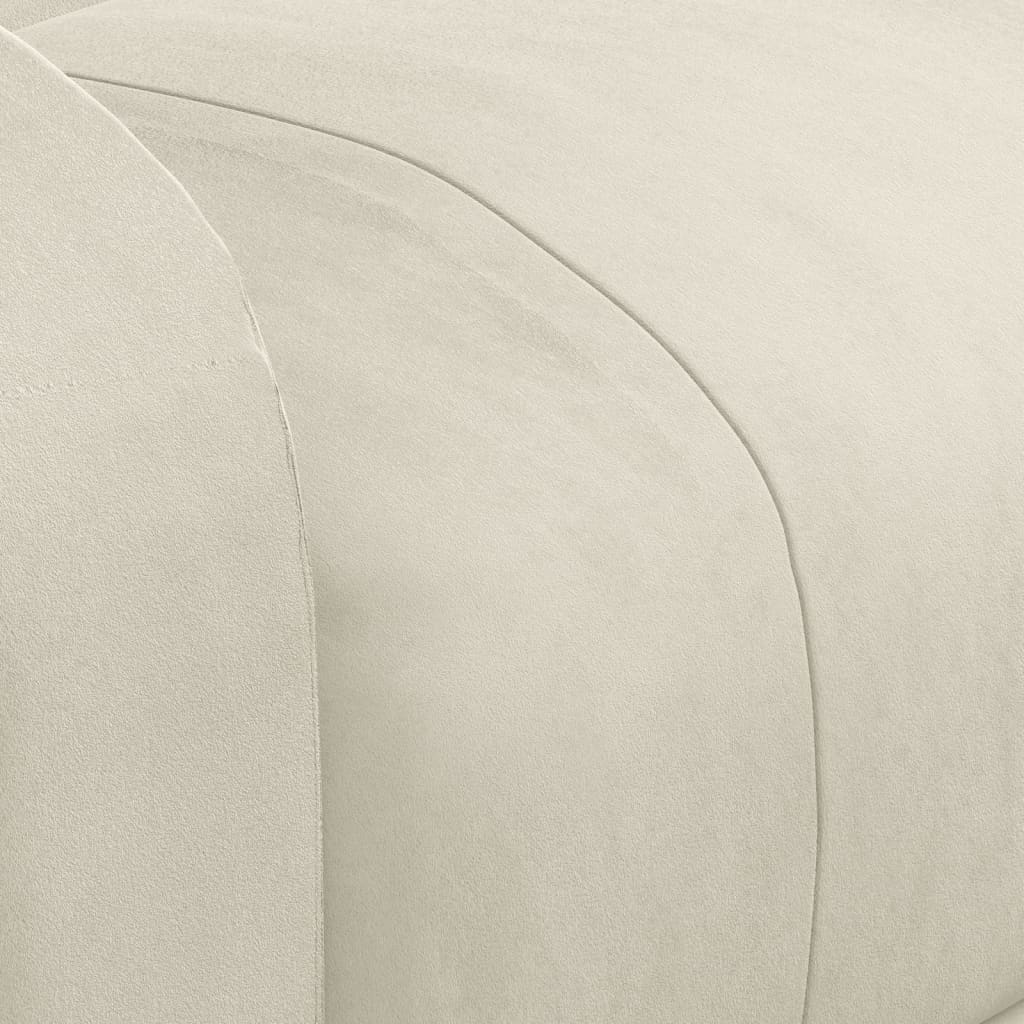 Poltrona Elettrica Reclinabile Crema in Velluto