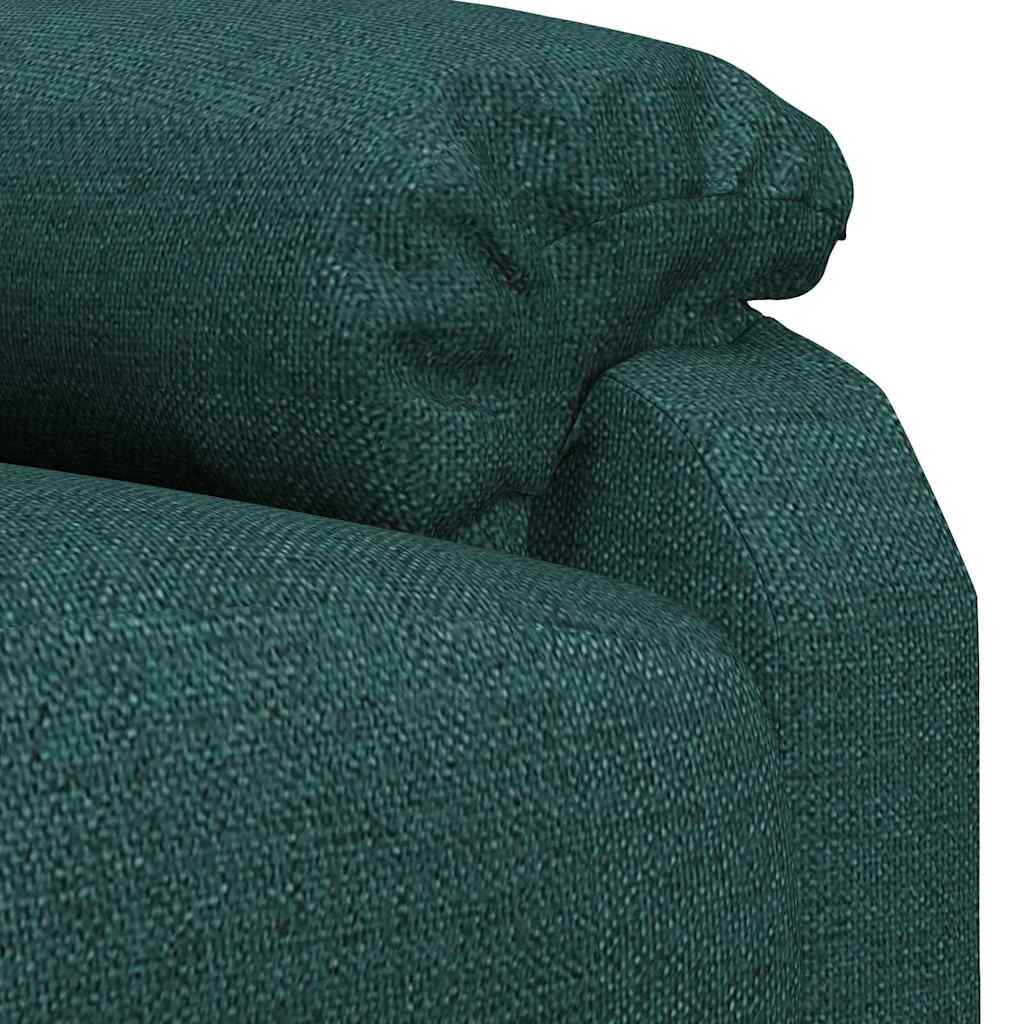 Poltrona Massaggiante Elettrica Verde Scuro in Tessuto