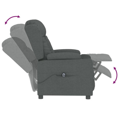 Poltrona Elettrica Reclinabile Grigio Scuro in Tessuto | homemem39