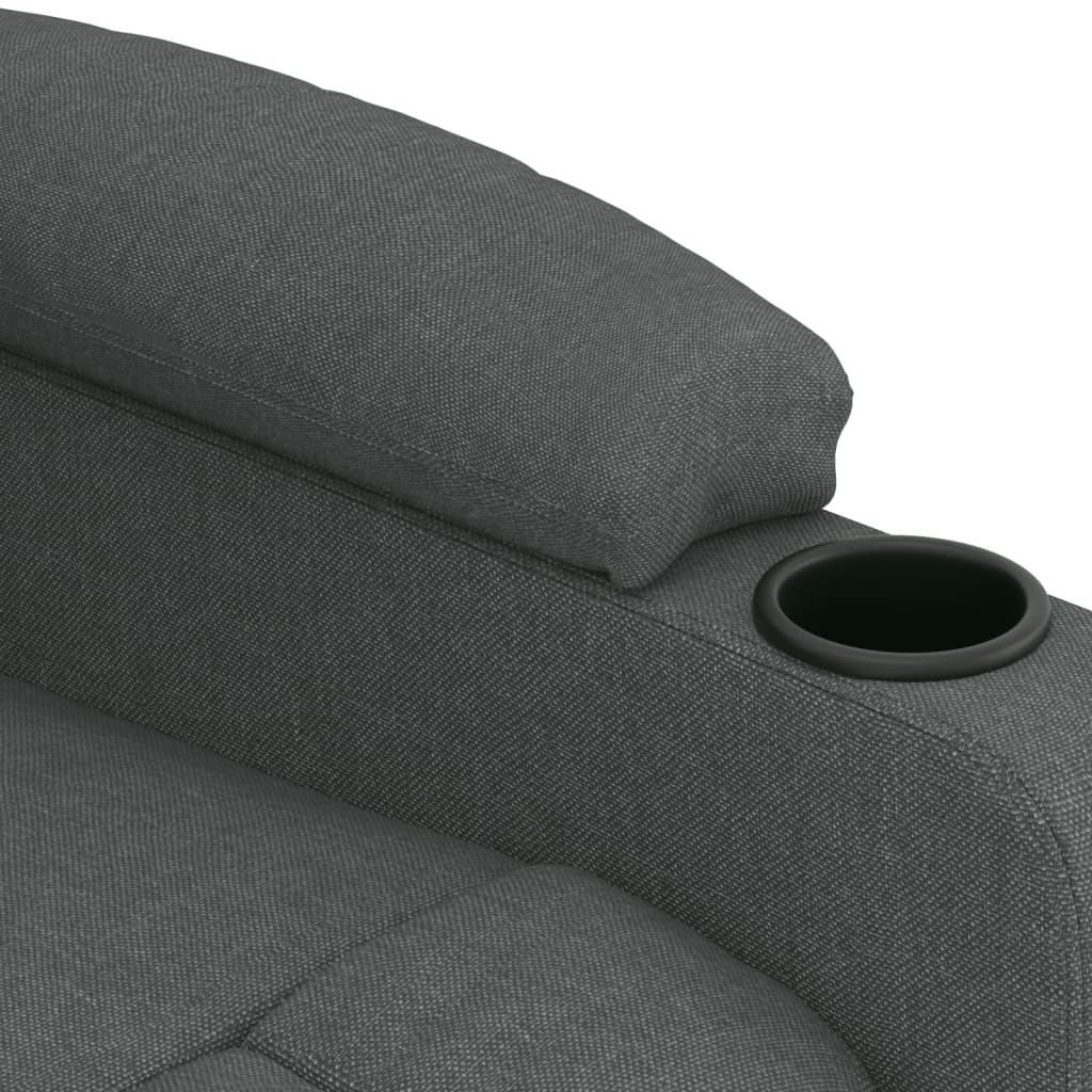 Poltrona Elettrica Reclinabile Grigio Scuro in Tessuto | homemem39