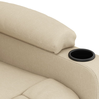 Poltrona Elettrica Reclinabile Crema in Tessuto