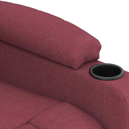 Poltrona Massaggiante Elettrica Rosso Vino in Tessuto