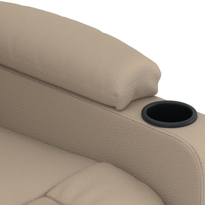 Poltrona Reclinabile Elettrica Cappuccino in Similpelle