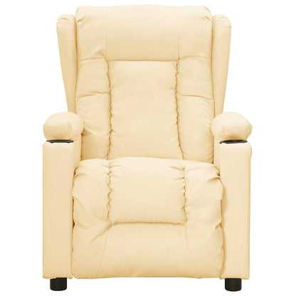 Poltrona Massaggiante Elettrica Crema Similpelle | homemem39