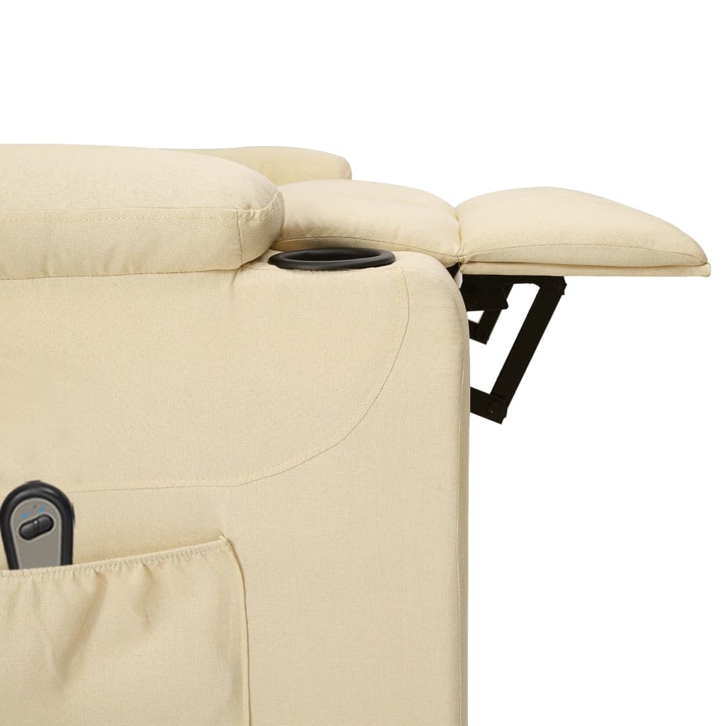 Poltrona Elettrica Reclinabile Crema in Tessuto