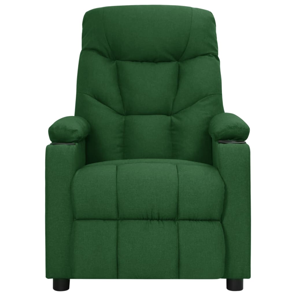Poltrona Massaggiante Elettrica Verde Scuro in Tessuto | homemem39