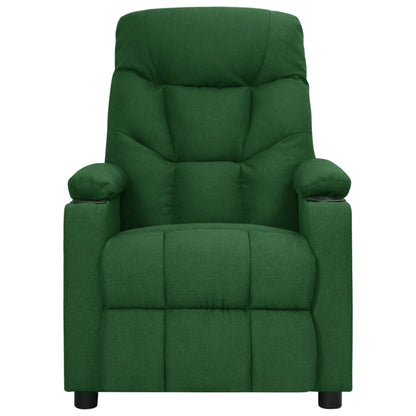 Poltrona Massaggiante Elettrica Verde Scuro in Tessuto | homemem39