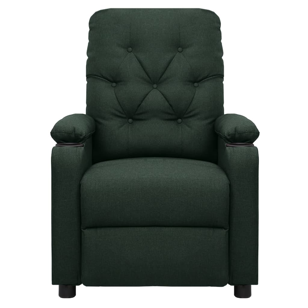 Poltrona Elettrica Reclinabile Verde Scuro in Tessuto | homemem39