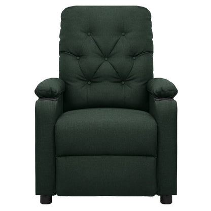 Poltrona Elettrica Reclinabile Verde Scuro in Tessuto | homemem39