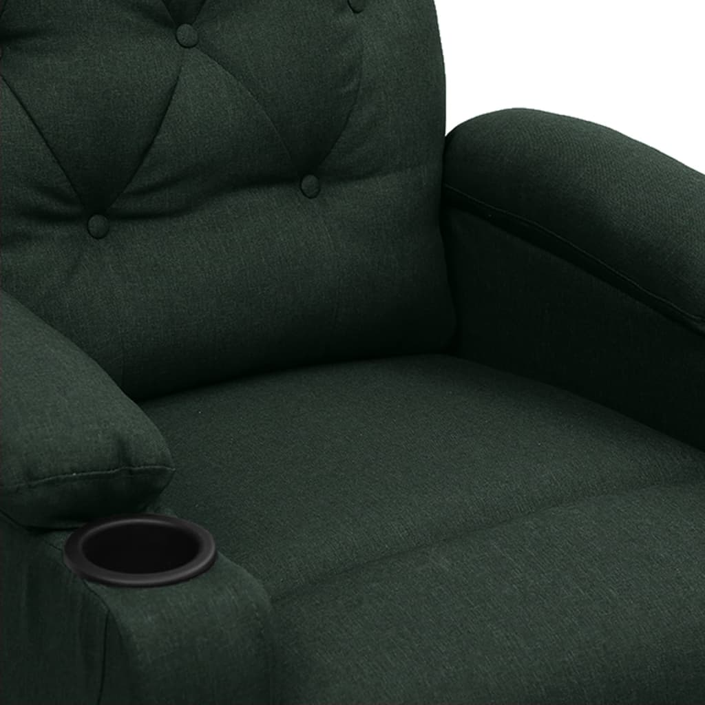 Poltrona Elettrica Reclinabile Verde Scuro in Tessuto | homemem39
