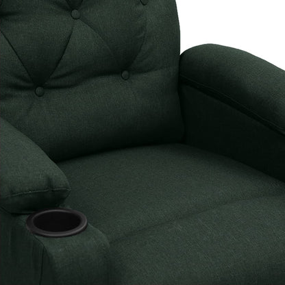 Poltrona Elettrica Reclinabile Verde Scuro in Tessuto | homemem39