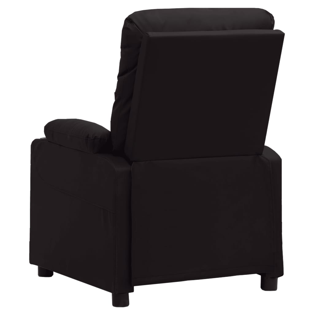 Poltrona Reclinabile Elettrica Nera in Similpelle | homemem39
