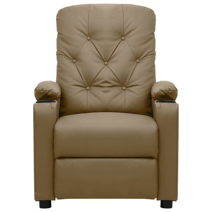 Poltrona Reclinabile Elettrica Cappuccino in Similpelle