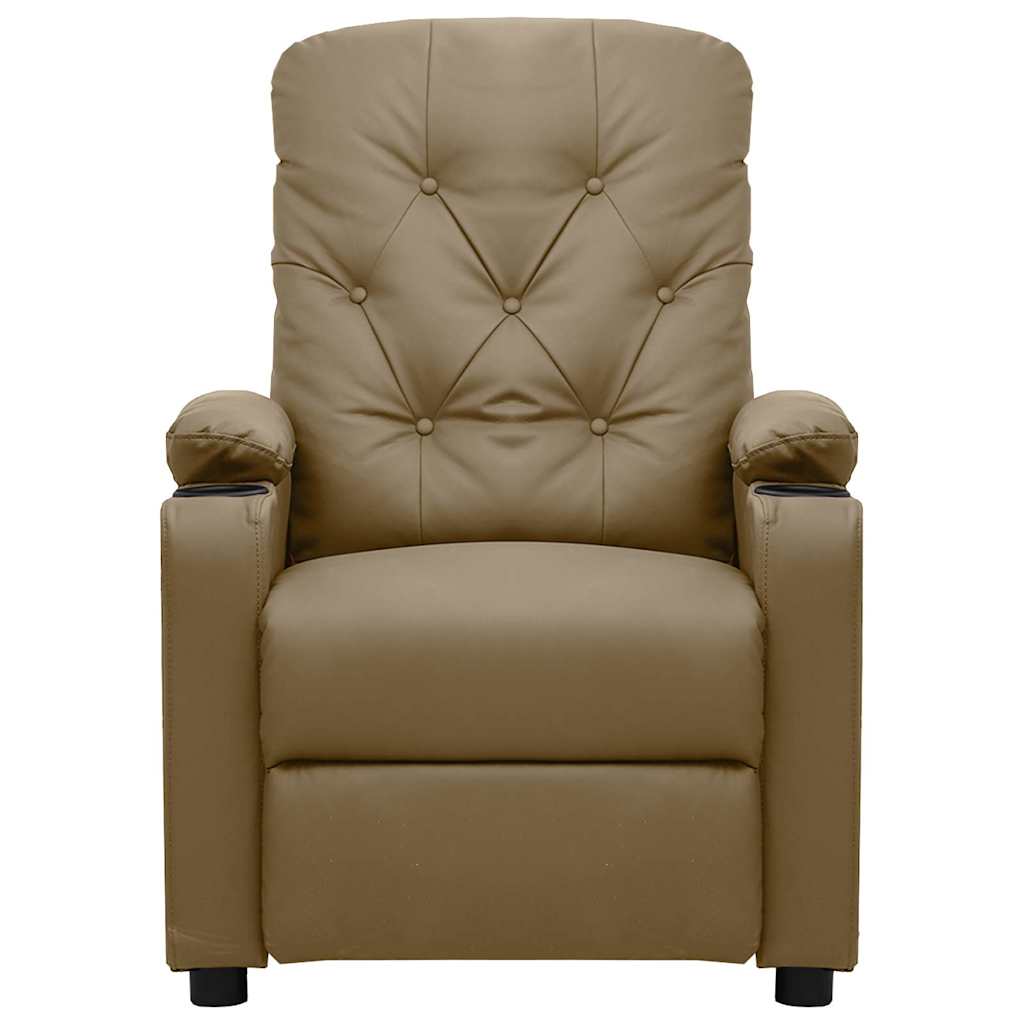 Poltrona Reclinabile Elettrica Cappuccino in Similpelle