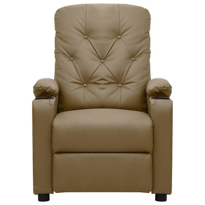 Poltrona Reclinabile Elettrica Cappuccino in Similpelle
