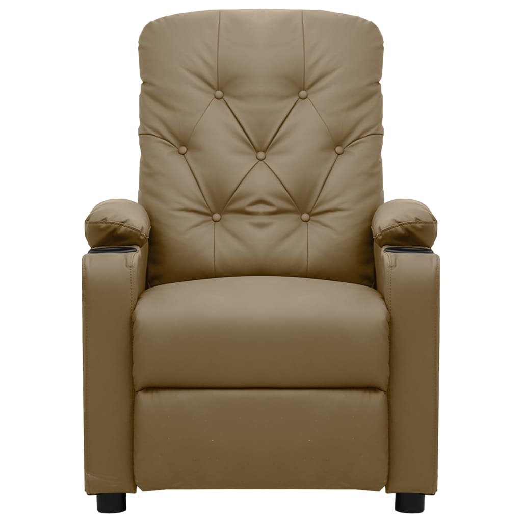 Poltrona Massaggio Elettrica Cappuccino Similpelle | homemem39