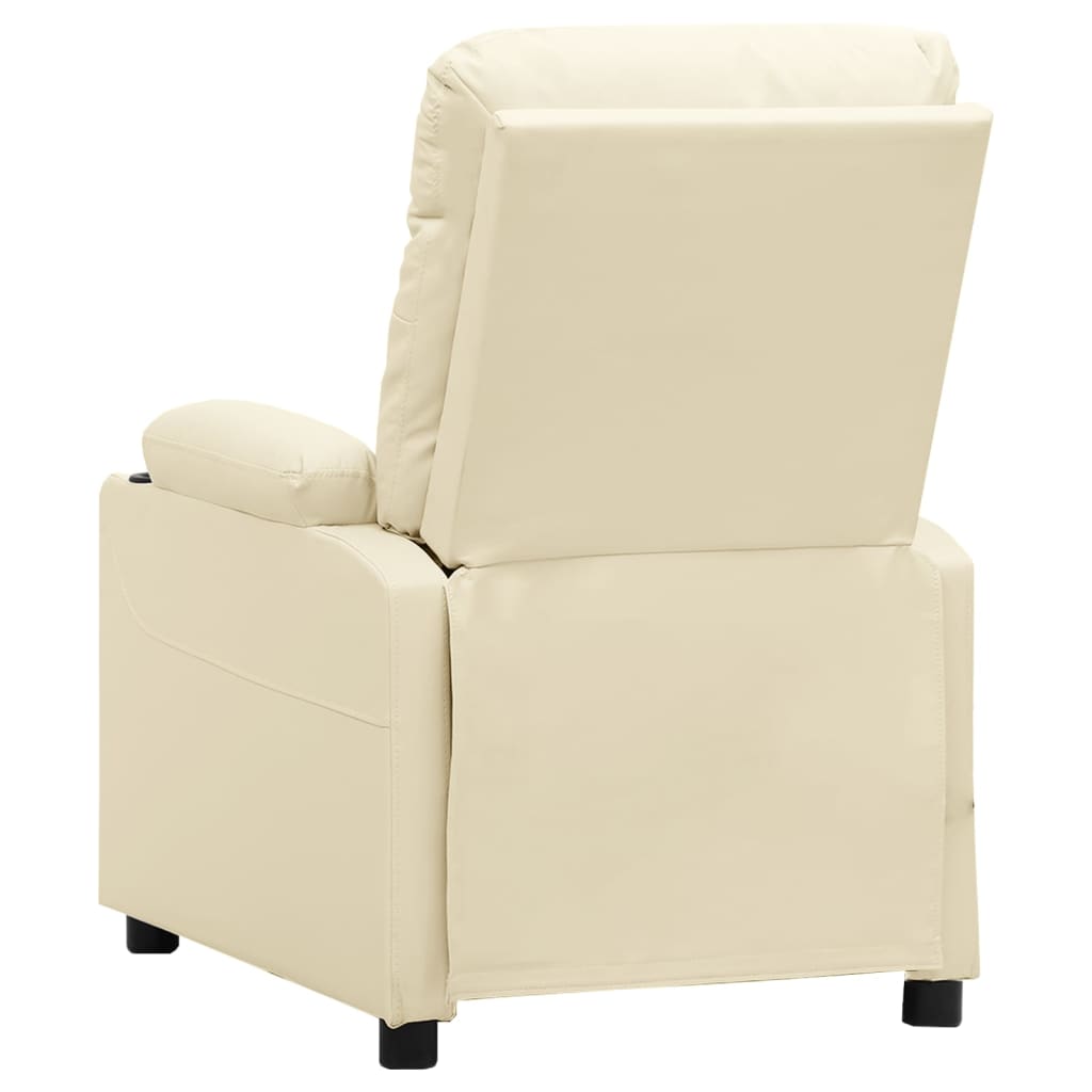 Poltrona Massaggiante Elettrica Crema Similpelle | homemem39