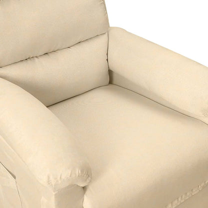 Poltrona Massaggiante Elettrica Crema in Tessuto | homemem39