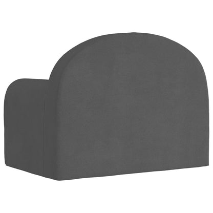 Divano Letto per Bambini Antracite in Morbido Peluche | homemem39