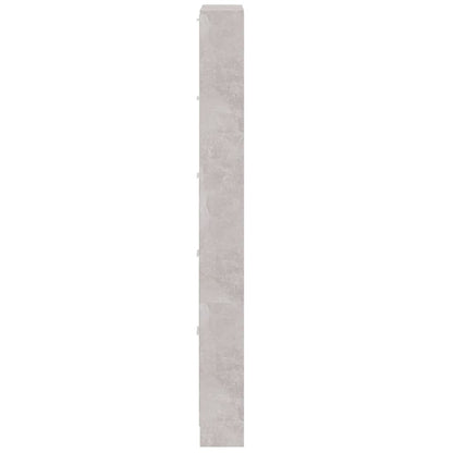 Scarpiera Grigio Cemento 59x17x169 cm in Legno Multistrato