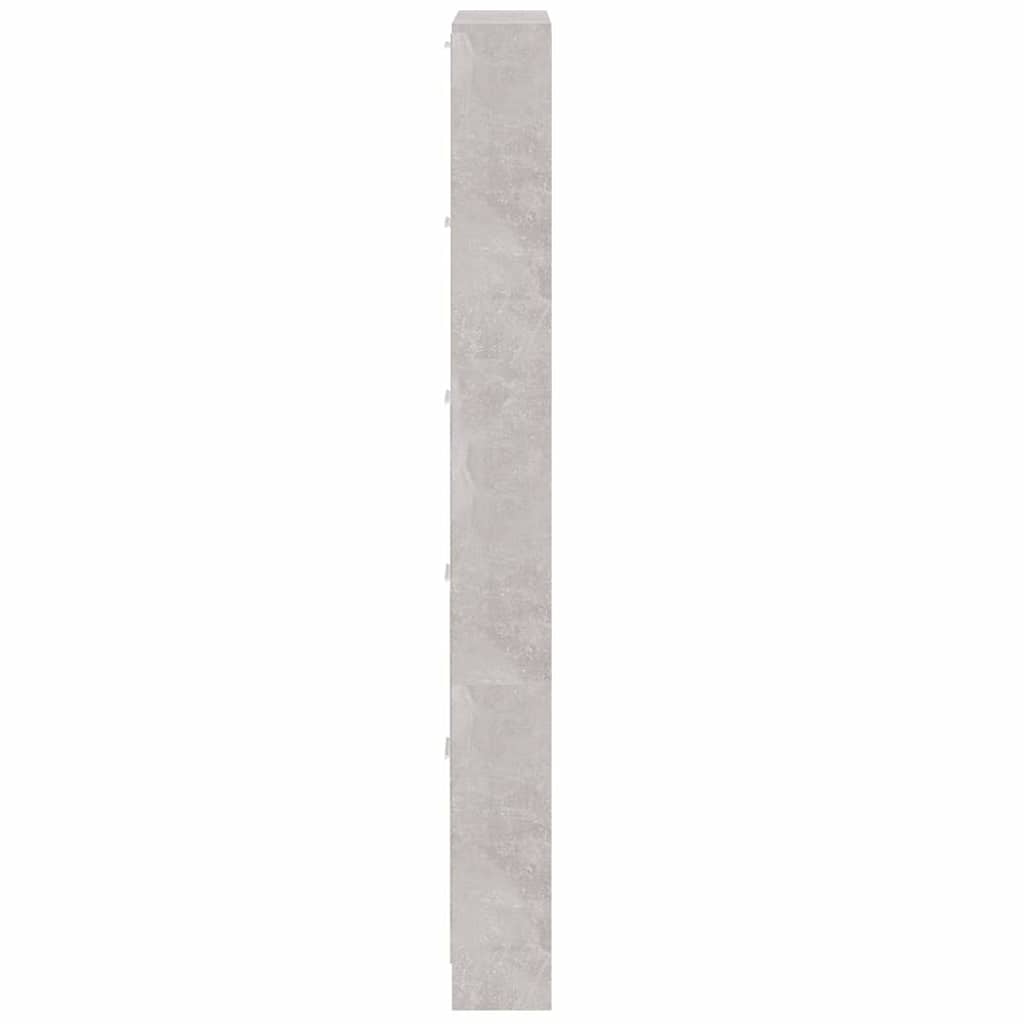 Scarpiera Grigio Cemento 59x17x169 cm in Legno Multistrato