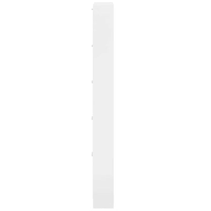 Scarpiera Bianco Lucido 59x17x169 cm in Legno Multistrato