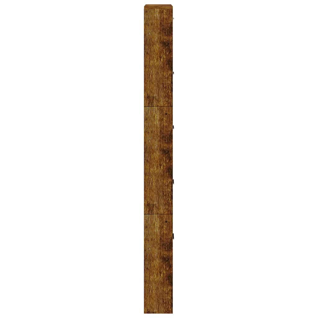 Scarpiera Rovere Fumo 59x17x169 cm in Legno Multistrato