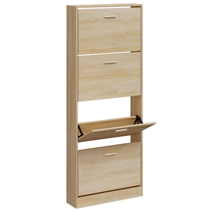 Scarpiera Rovere 59x17x150 cm in Legno Multistrato