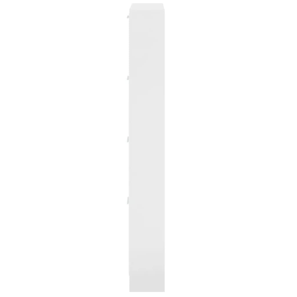 Scarpiera Bianco Lucido 59x17x150 cm in Legno Multistrato