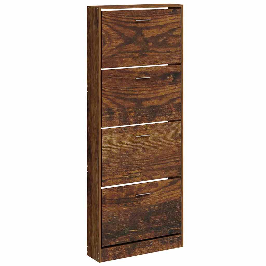 Scarpiera Rovere Fumo 59x17x150 cm in Legno Multistrato