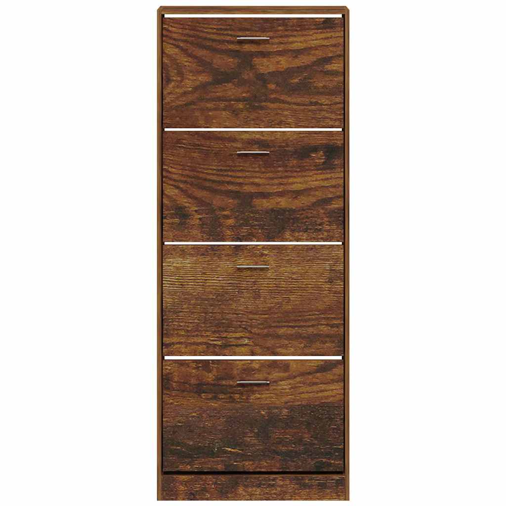 Scarpiera Rovere Fumo 59x17x150 cm in Legno Multistrato