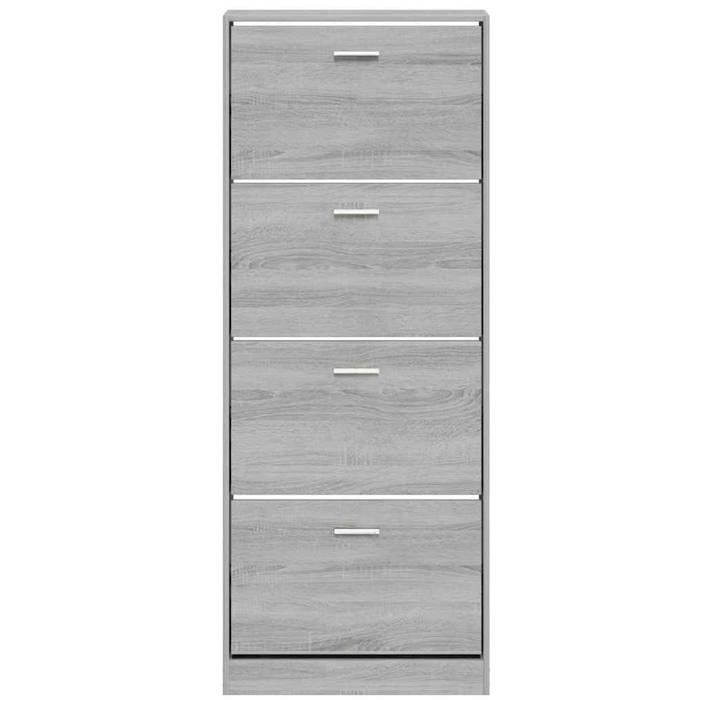 Scarpiera Grigio Sonoma 59x17x150 cm in Legno Multistrato