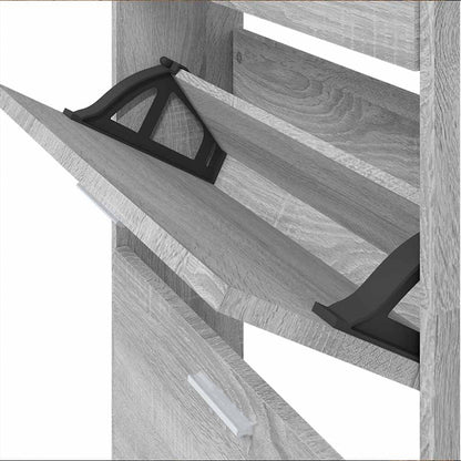 Scarpiera Grigio Sonoma 59x17x150 cm in Legno Multistrato