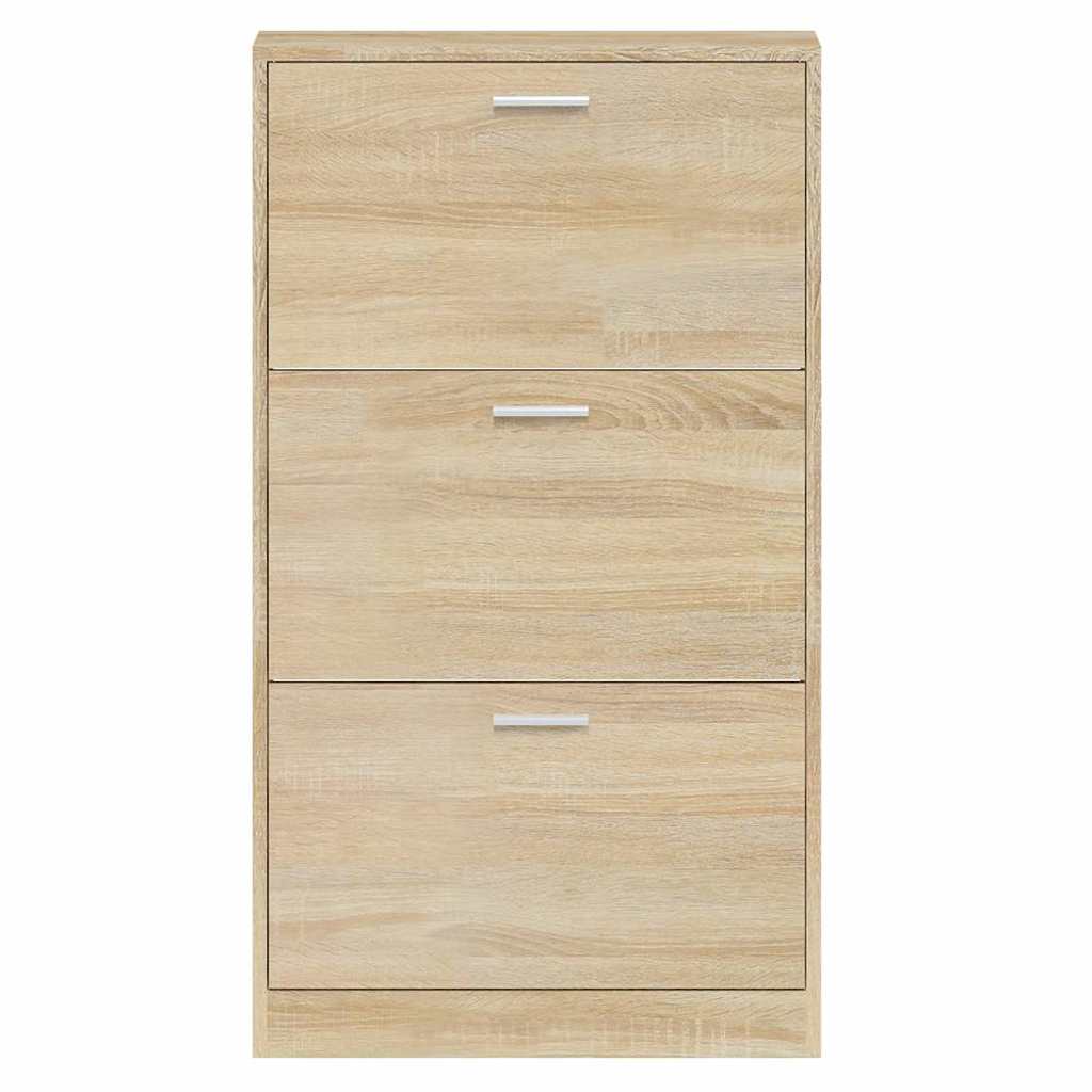 Scarpiera Rovere 59x17x108 cm in Legno Multistrato