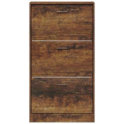 Scarpiera Rovere Fumo 59x17x108 cm in Legno Multistrato