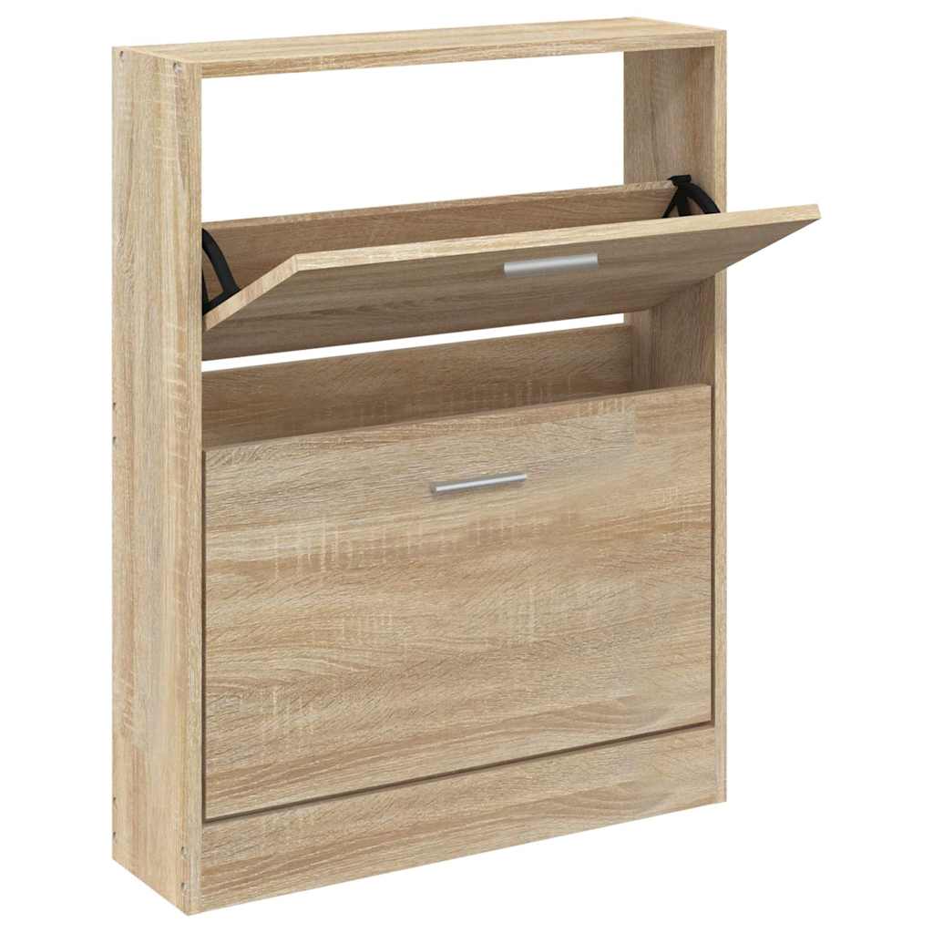 Scarpiera Rovere 59x17x81 cm Legno ingegnerizzato