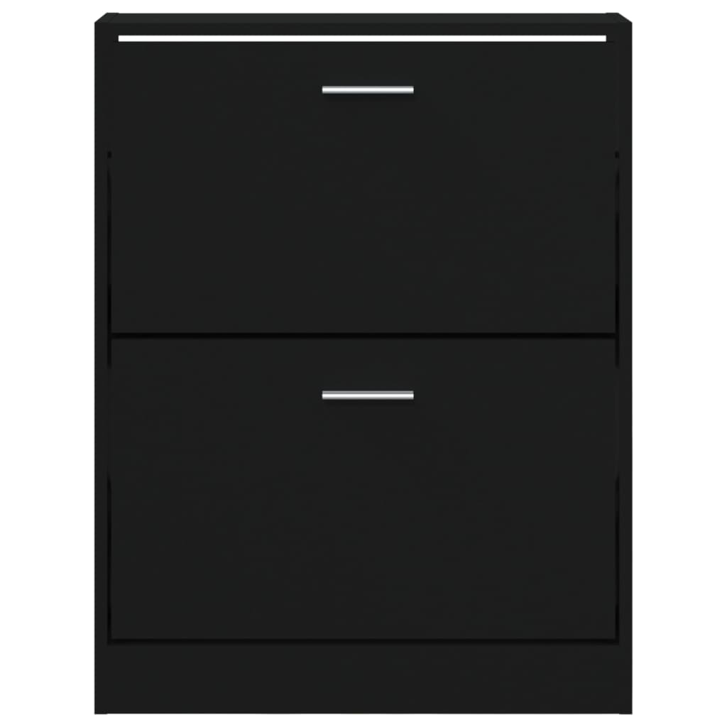 Scarpiera Nero 59x17x81 cm in Legno Multistrato - homemem39