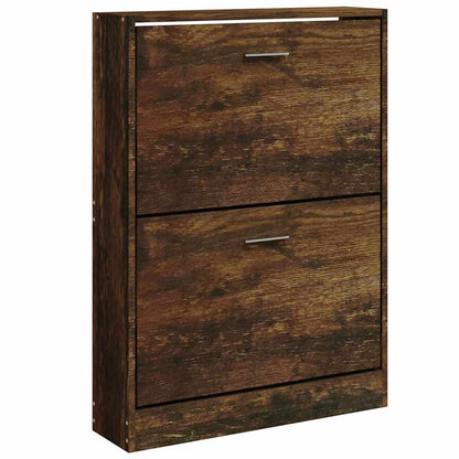 Scarpiera Rovere Fumo 59x17x81 cm in Legno Multistrato | homemem39