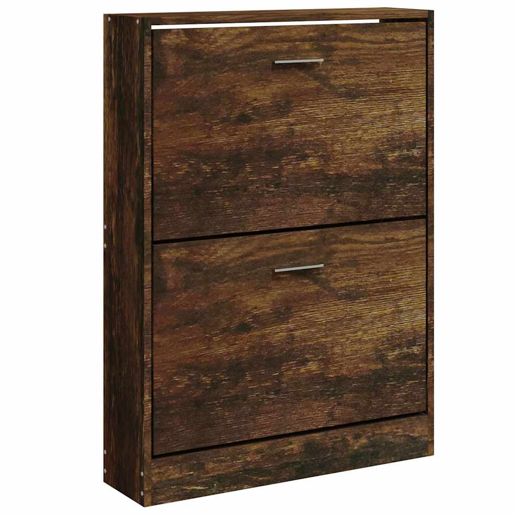 Scarpiera Rovere Fumo 59x17x81 cm in Legno Multistrato