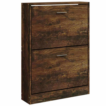 Scarpiera Rovere Fumo 59x17x81 cm in Legno Multistrato