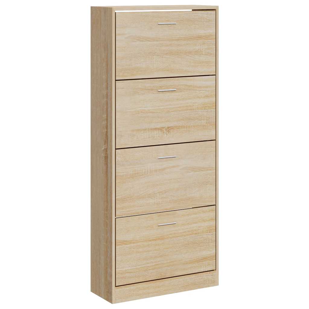 Scarpiera Rovere Sonoma 63x24x147 cm in Legno Multistrato | homemem39