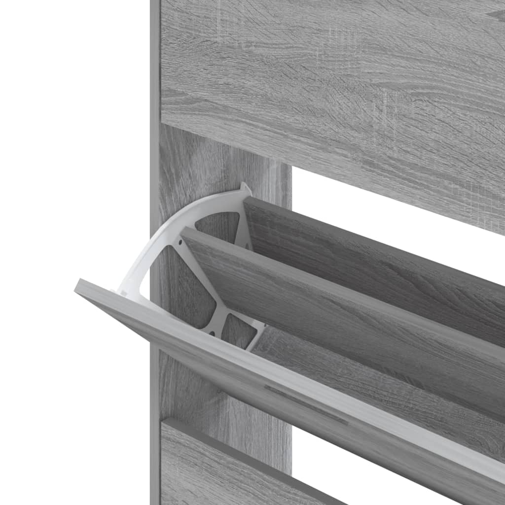 Scarpiera Grigio Sonoma 63x24x147 cm in Legno Multistrato - homemem39