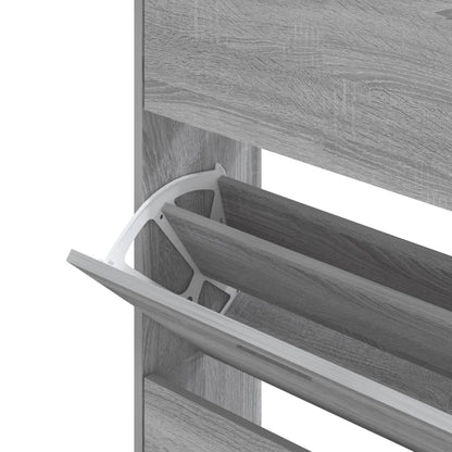 Scarpiera Grigio Sonoma 63x24x147 cm in Legno Multistrato - homemem39