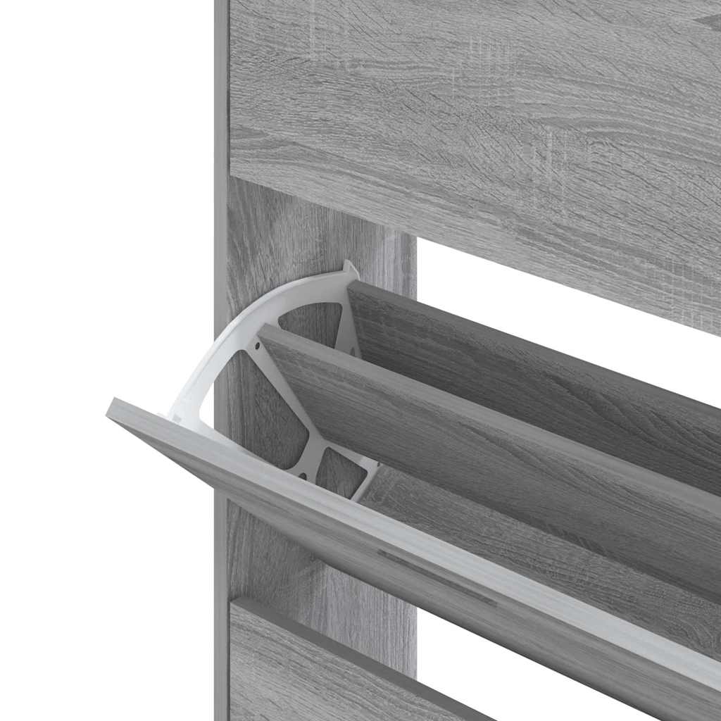 Scarpiera Grigio Sonoma 63x24x147 cm in Legno Multistrato